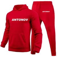 Thumbnail for Antonov & Text Designed Hoodies & Sweatpants Set