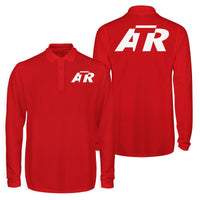 Thumbnail for ATR & Text Designed Long Sleeve Polo T-Shirts (Double-Side)