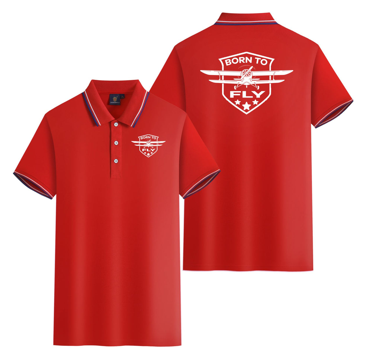 Born To Fly Designed Designed Stylish Polo T-Shirts (Double-Side)