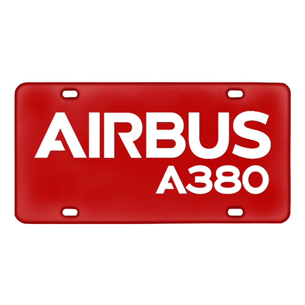 Airbus A380 & Text Designed Metal (License) Plates