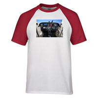 Thumbnail for Cessna 172 Cockpit Designed Raglan T-Shirts