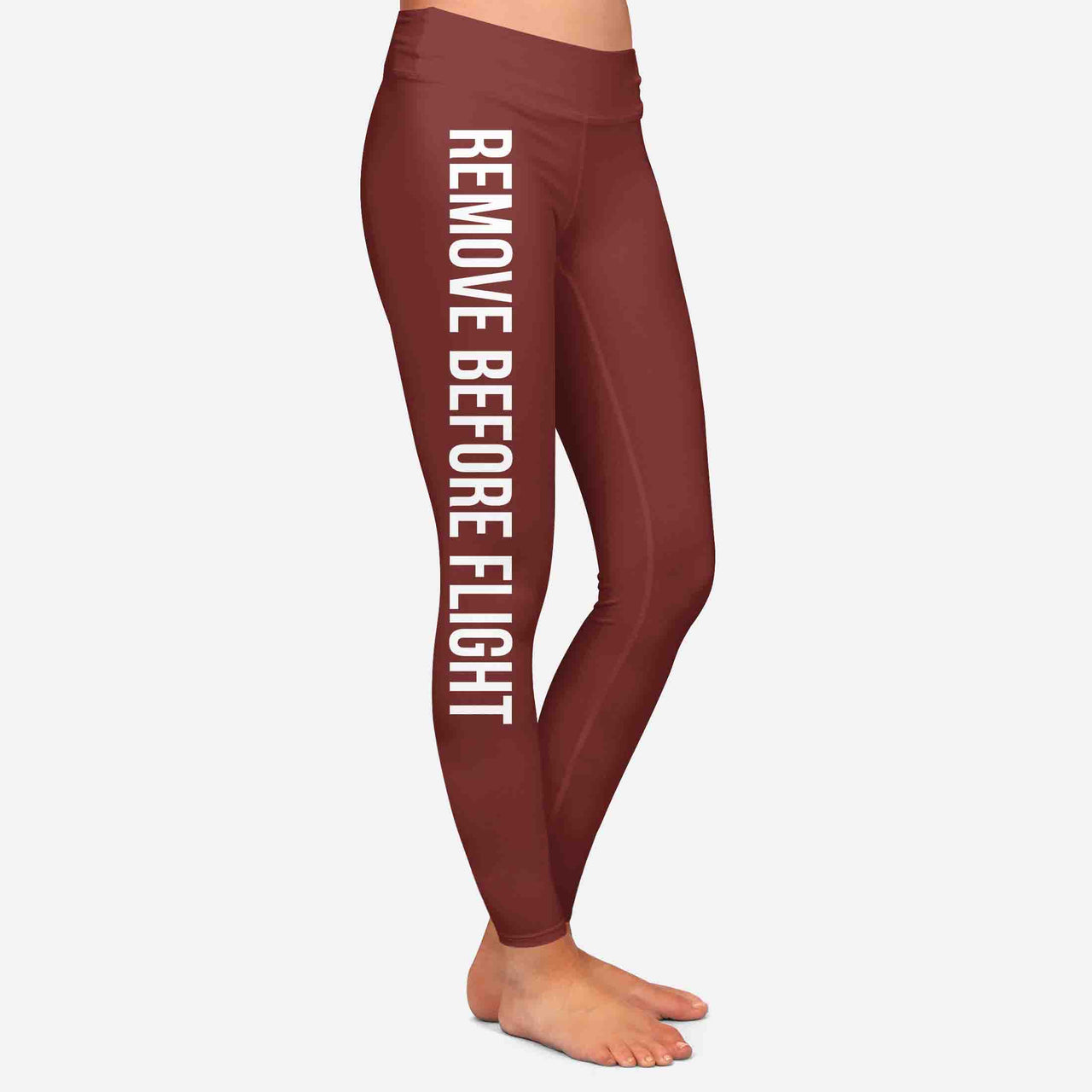 Remove Before Flight 2-Dark Red Designed Women Leggins