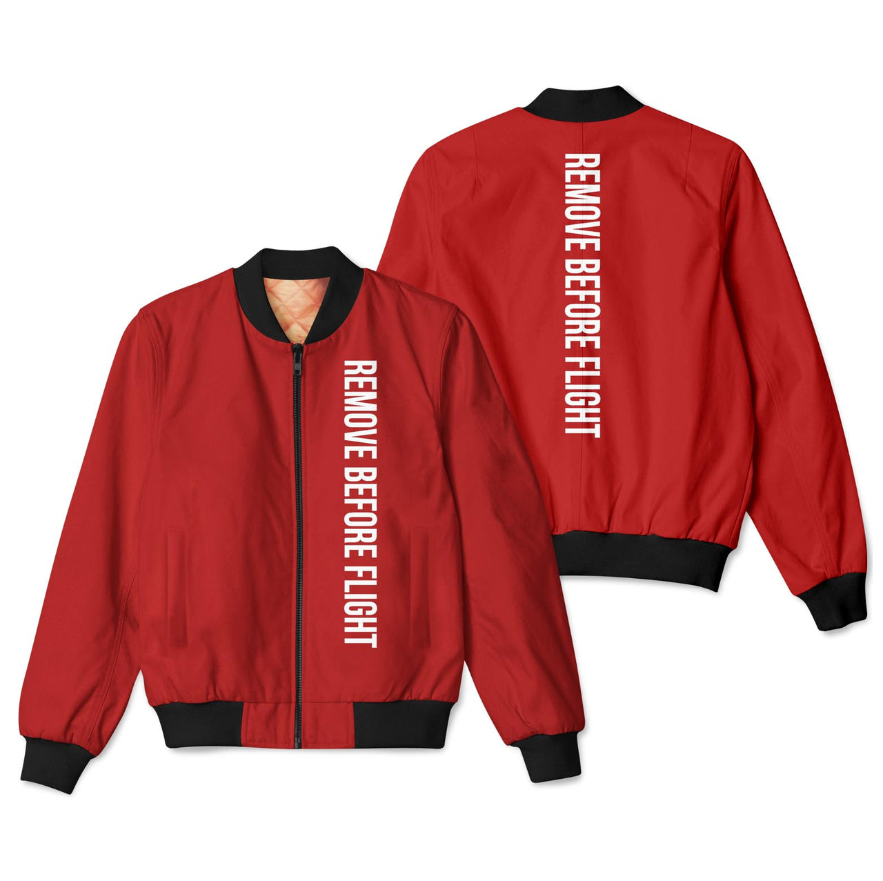 Remove Before Flight 2 Designed 3D Pilot Bomber Jackets