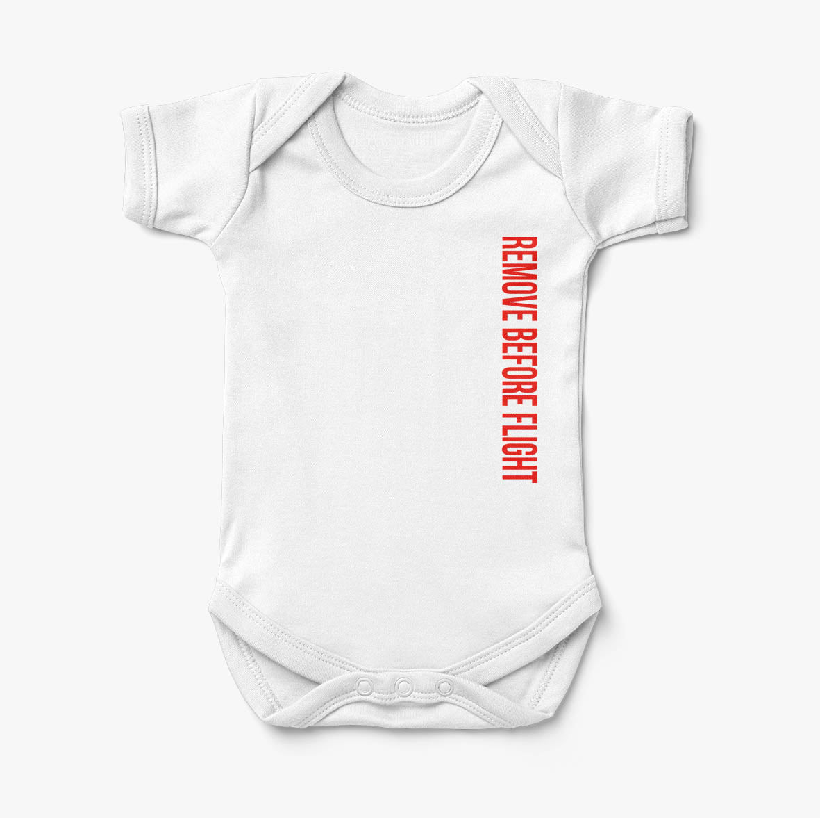 Remove Before Flight 2 Designed Baby Bodysuits