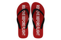 Thumbnail for Remove Before Flight 2 (Red) Designed Slippers (Flip Flops)
