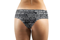 Thumbnail for Remove Before Flight 3 (Black) Designed Women Panties & Shorts