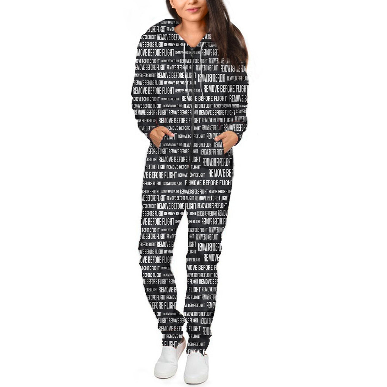 Remove Before Flight 3-Black Designed Jumpsuit for Men & Women