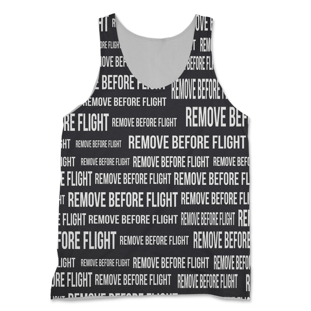 Remove Before Flight 3 (Black) Designed 3D Tank Tops