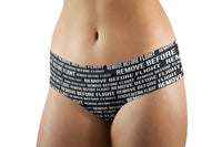 Thumbnail for Remove Before Flight 3 (Black) Designed Women Panties & Shorts
