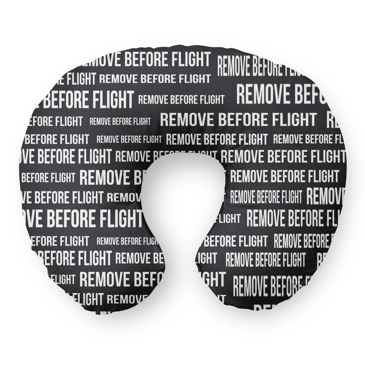 Remove Before Flight 3-Black Travel & Boppy Pillows