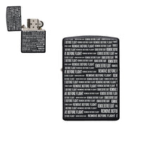 Thumbnail for Remove Before Flight 3-Black Designed Metal Lighters