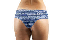 Thumbnail for Remove Before Flight 3 (Blue) Designed Women Panties & Shorts