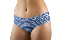 Thumbnail for Remove Before Flight 3 (Blue) Designed Women Panties & Shorts