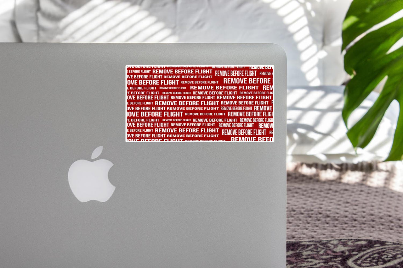 Remove Before Flight 3 (Red) Designed Stickers