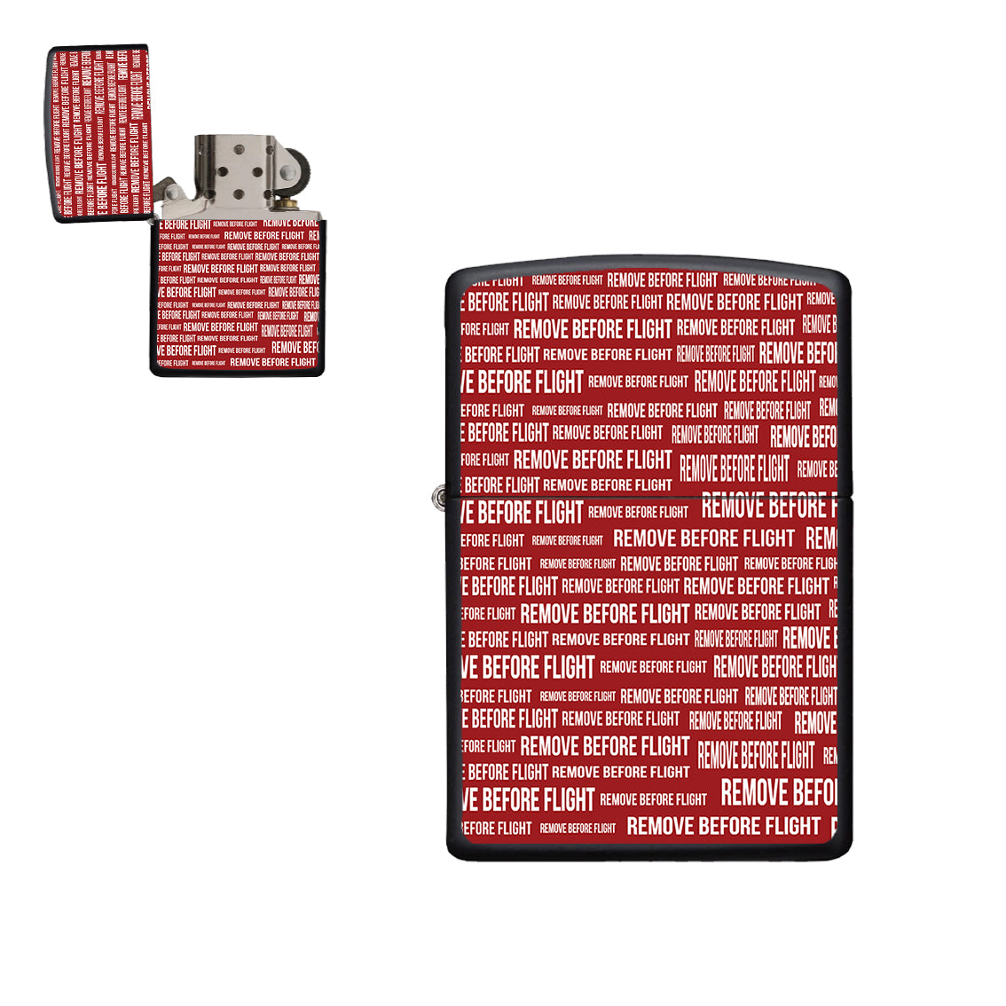 Remove Before Flight 3-Red Designed Metal Lighters