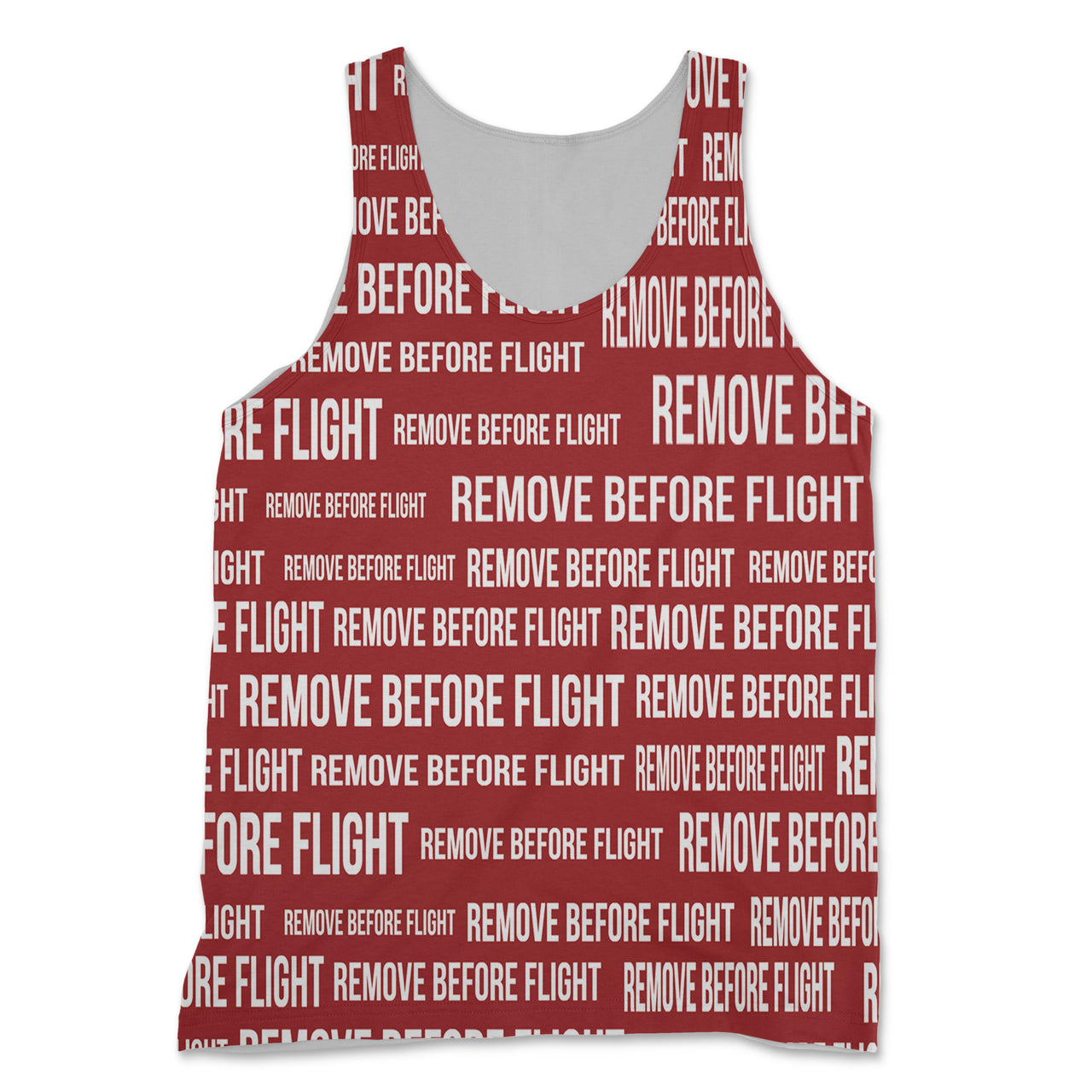 Remove Before Flight 3 (Red) Designed 3D Tank Tops