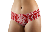 Thumbnail for Remove Before Flight 3 (Red) Designed Women Panties & Shorts