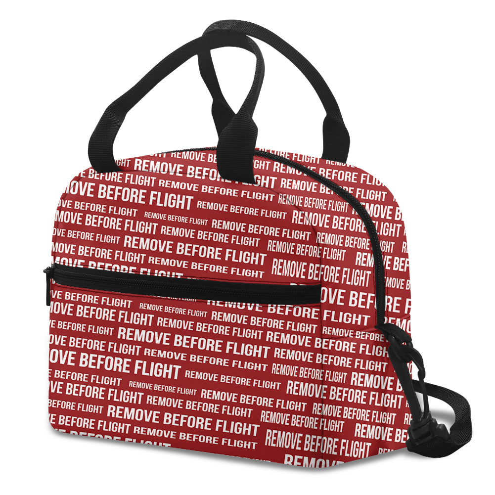 Remove Before Flight 3-Red Designed Lunch Bags