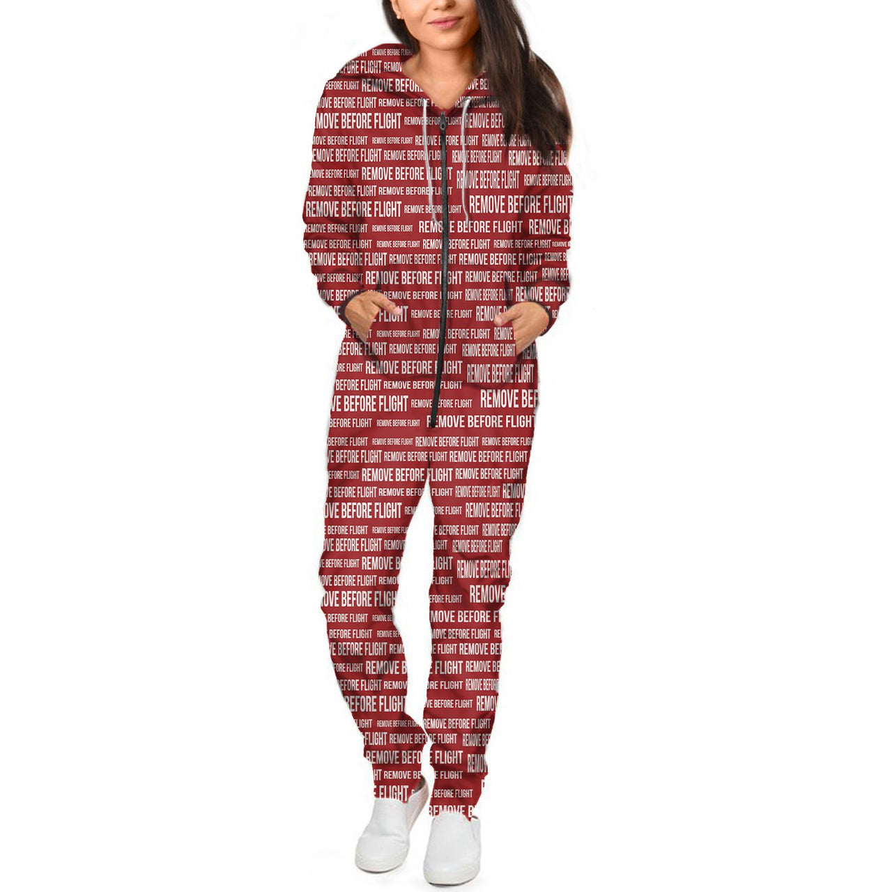 Remove Before Flight 3-Red Designed Jumpsuit for Men & Women