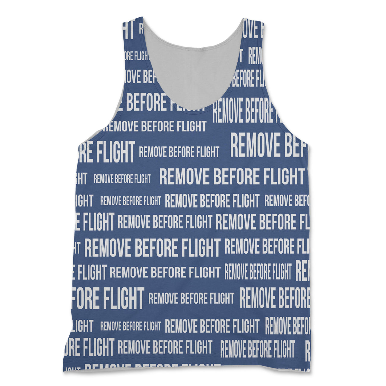 Remove Before Flight 3 (Blue) Designed 3D Tank Tops