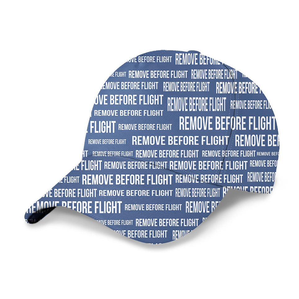 Remove Before Flight 3Blue Designed 3D Peaked Cap