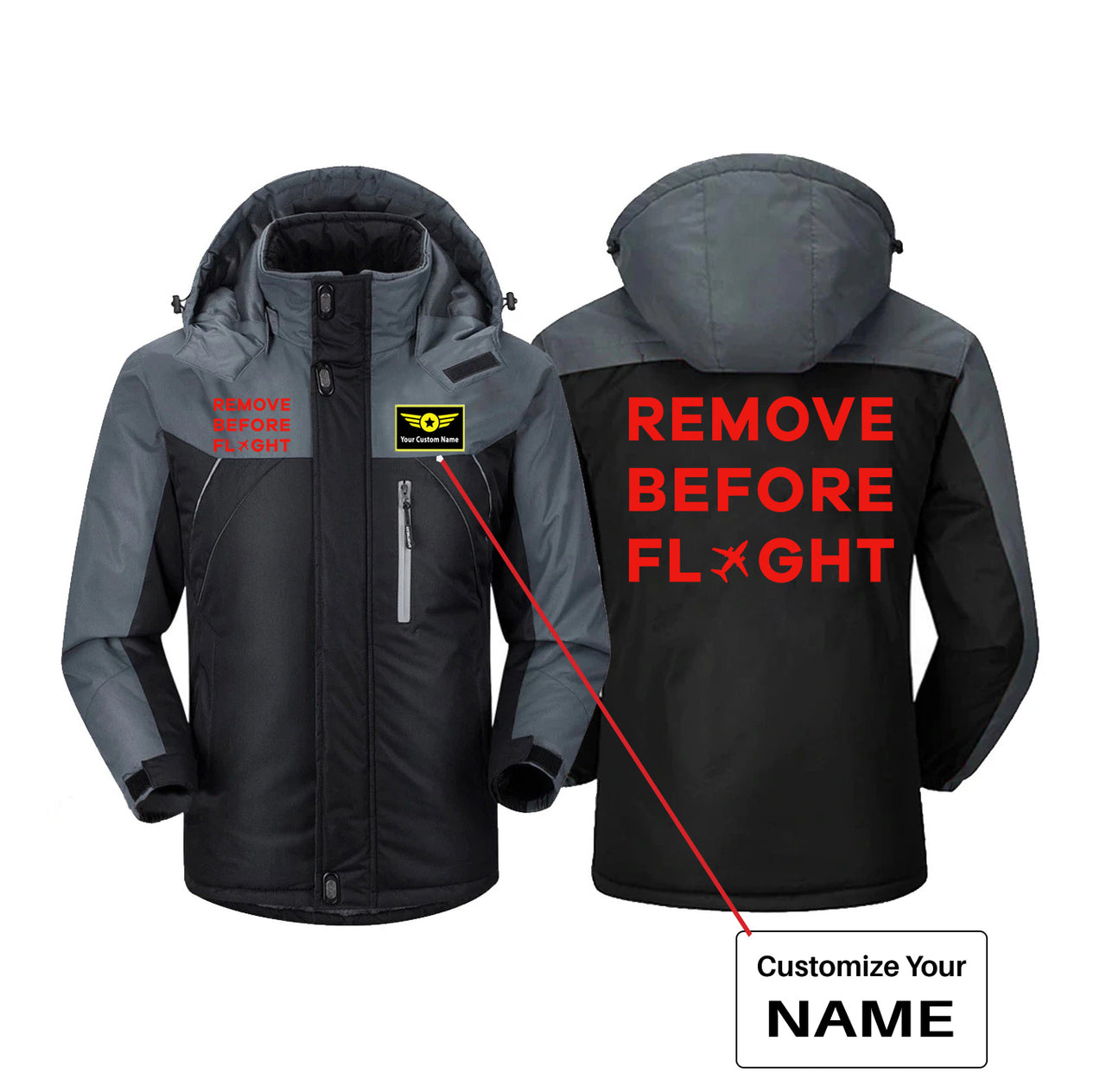 Remove Before Flight Designed Thick Winter Jackets