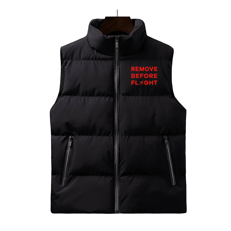 Remove Before Flight Designed Puffy Vests