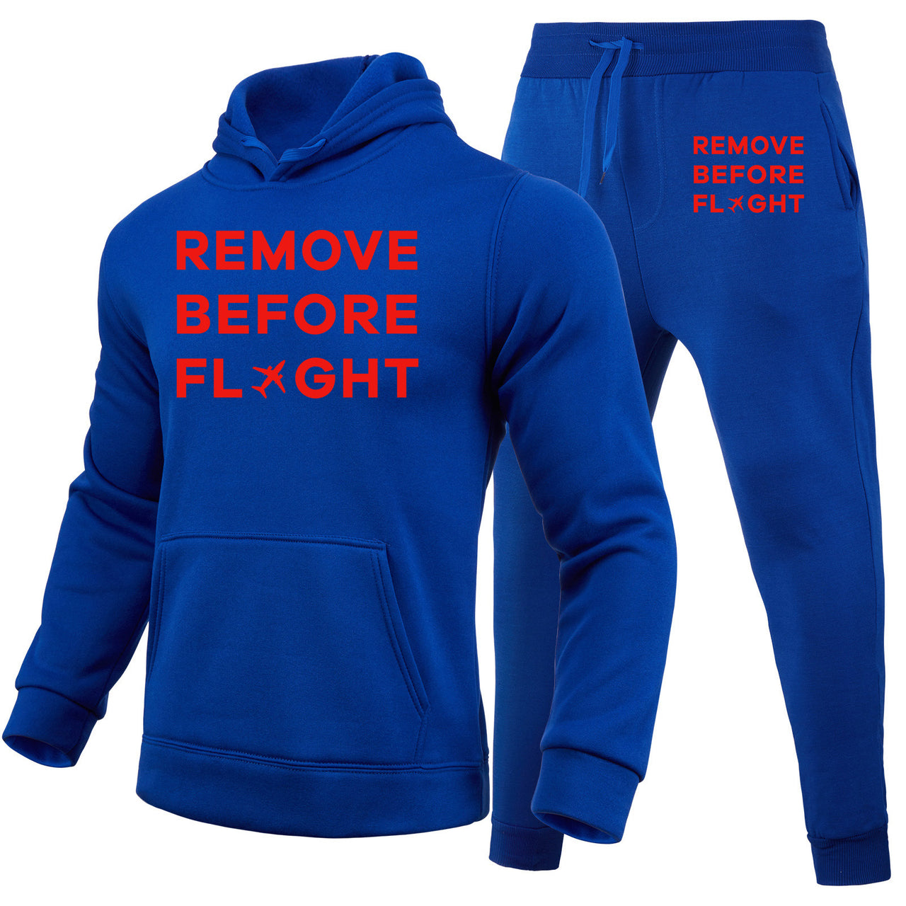 Remove Before Flight Designed Hoodies & Sweatpants Set