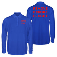 Thumbnail for Remove Before Flight Designed Long Sleeve Polo T-Shirts (Double-Side)