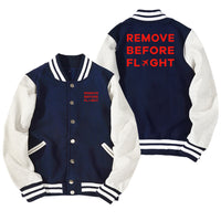 Thumbnail for Remove Before Flight Designed Baseball Style Jackets