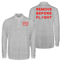 Thumbnail for Remove Before Flight Designed Long Sleeve Polo T-Shirts (Double-Side)