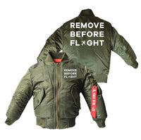 Thumbnail for Remove Before Flight Designed Children Bomber Jackets