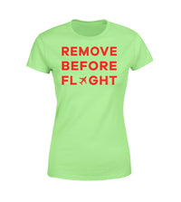 Thumbnail for Remove Before Flight Designed Women T-Shirts