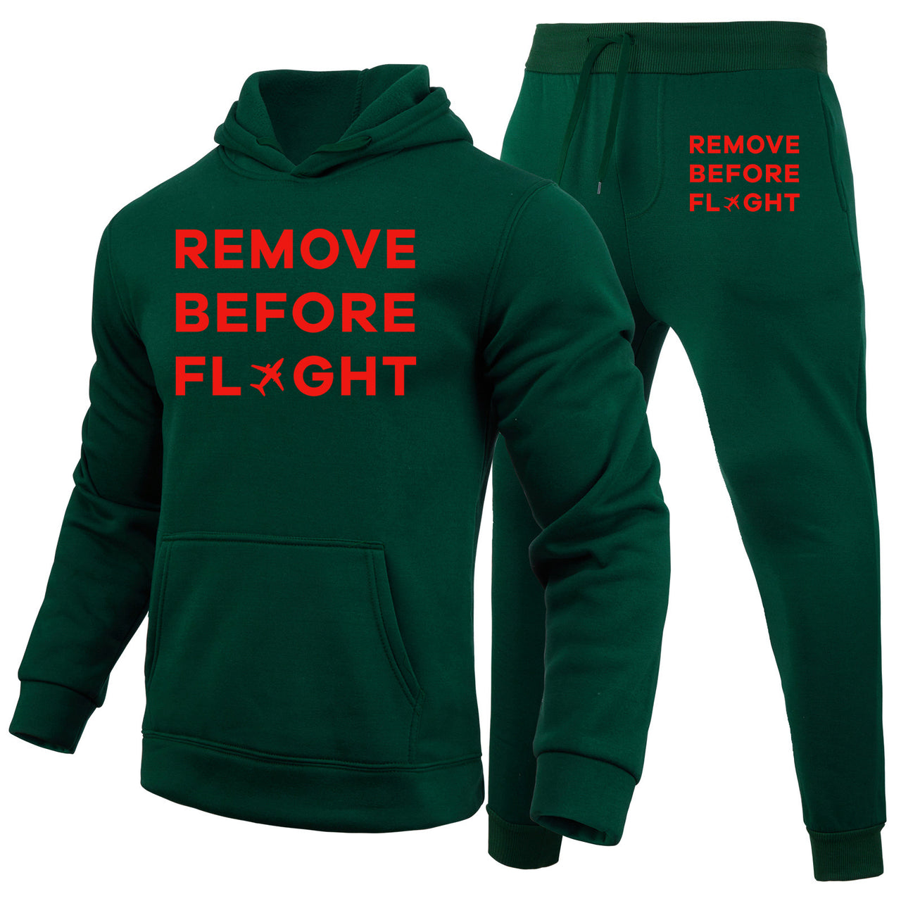 Remove Before Flight Designed Hoodies & Sweatpants Set