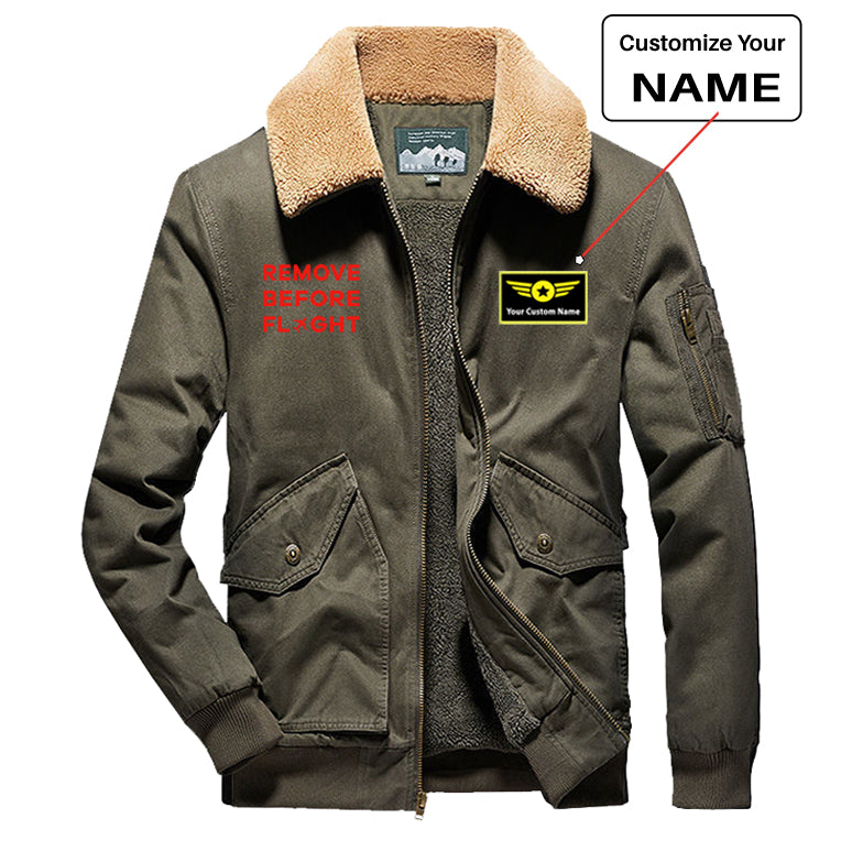 Remove Before Flight Designed Thick Bomber Jackets