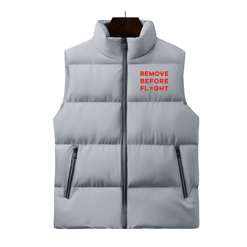 Remove Before Flight Designed Puffy Vests