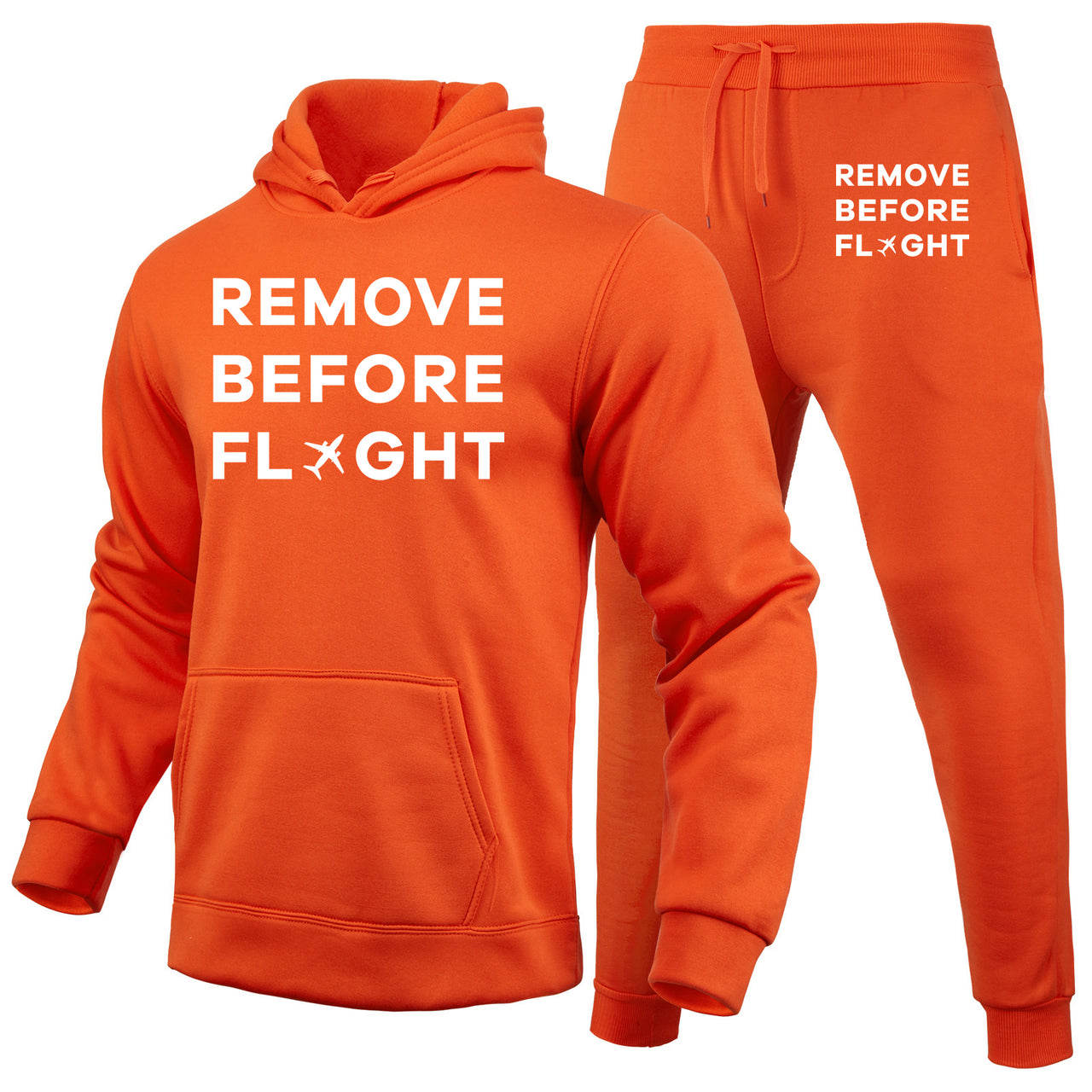 Remove Before Flight Designed Hoodies & Sweatpants Set