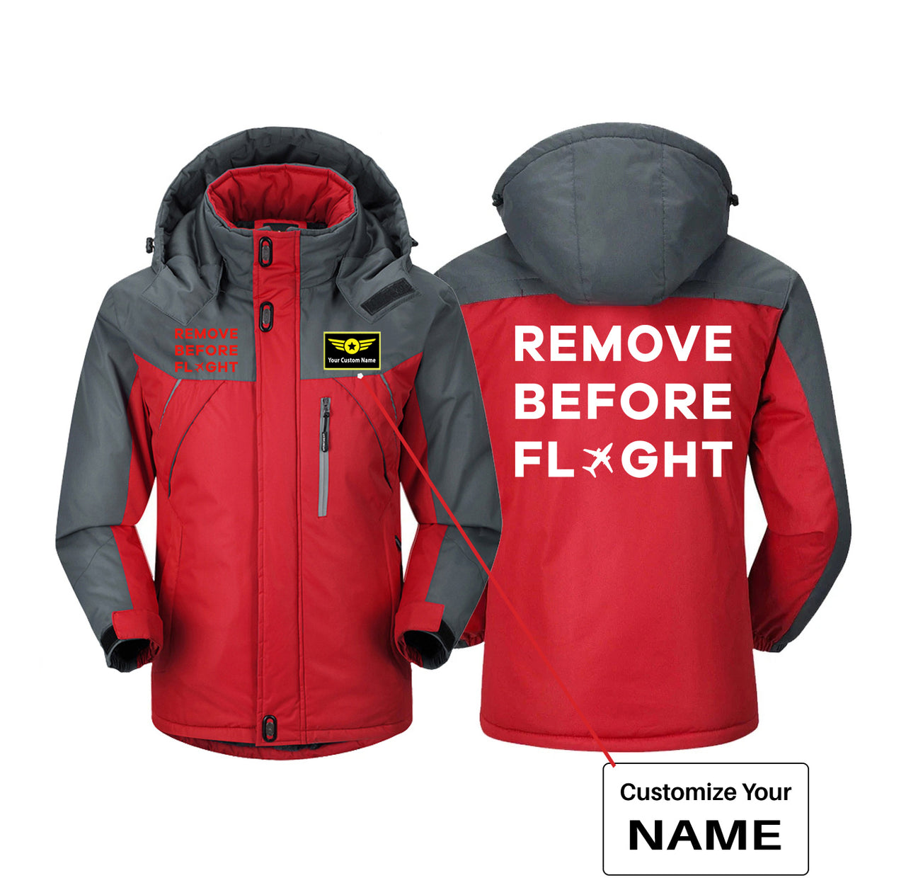 Remove Before Flight Designed Thick Winter Jackets