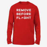 Thumbnail for Remove Before Flight Designed Long-Sleeve T-Shirts