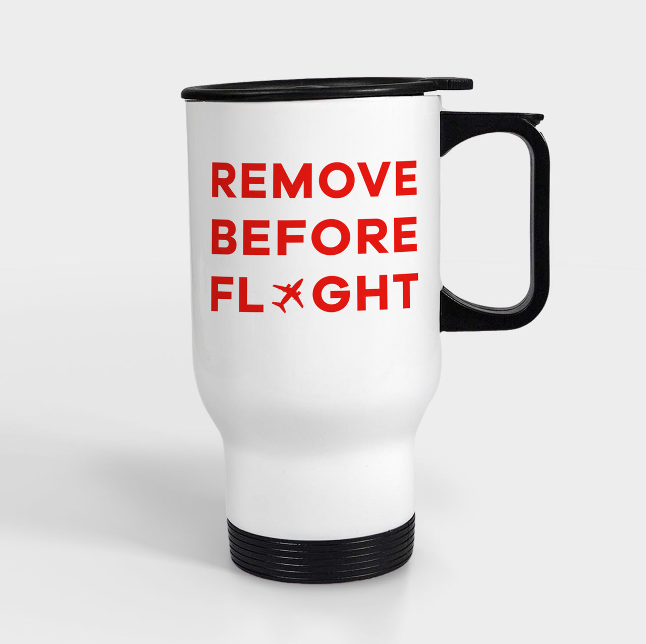 Remove Before Flight Designed Travel Mugs (With Holder)