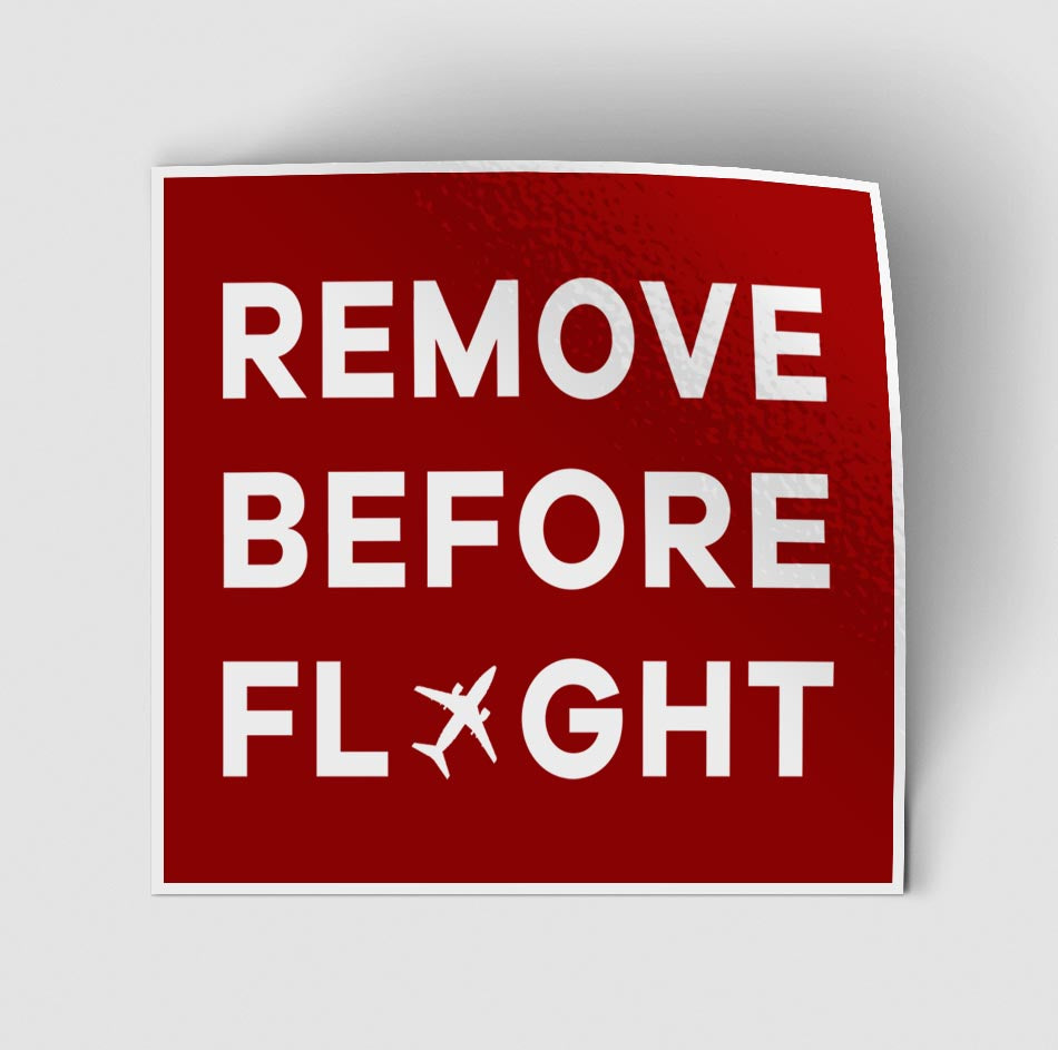 Remove Before Flight (Red) Designed Stickers
