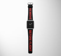 Thumbnail for Remove Before Flight (Edition 2) Designed Leather Apple Watch Straps