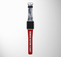 Thumbnail for Remove Before Flight & Military Camouflage Designed Leather Apple Watch Straps