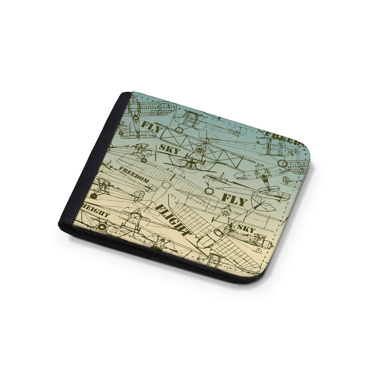 Retro Airplanes & Text Designed Wallets