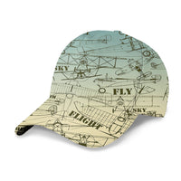 Thumbnail for Retro Airplanes & Text Designed 3D Peaked Cap
