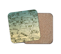 Thumbnail for Retro Airplanes & Text Designed Coasters