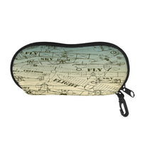 Thumbnail for Retro Airplanes & Text Designed Glasses Bag