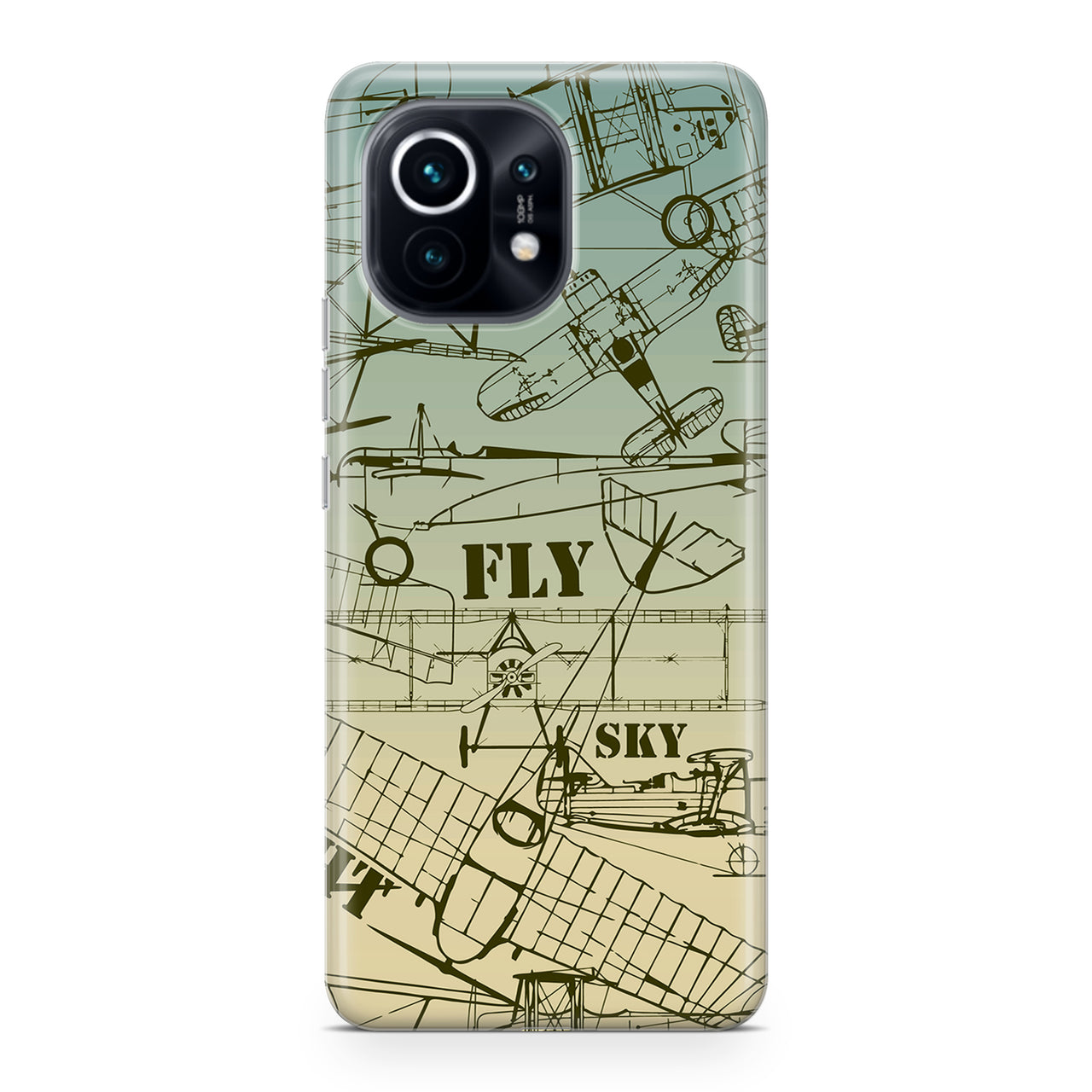 Retro Airplanes & Text Designed Xiaomi Cases