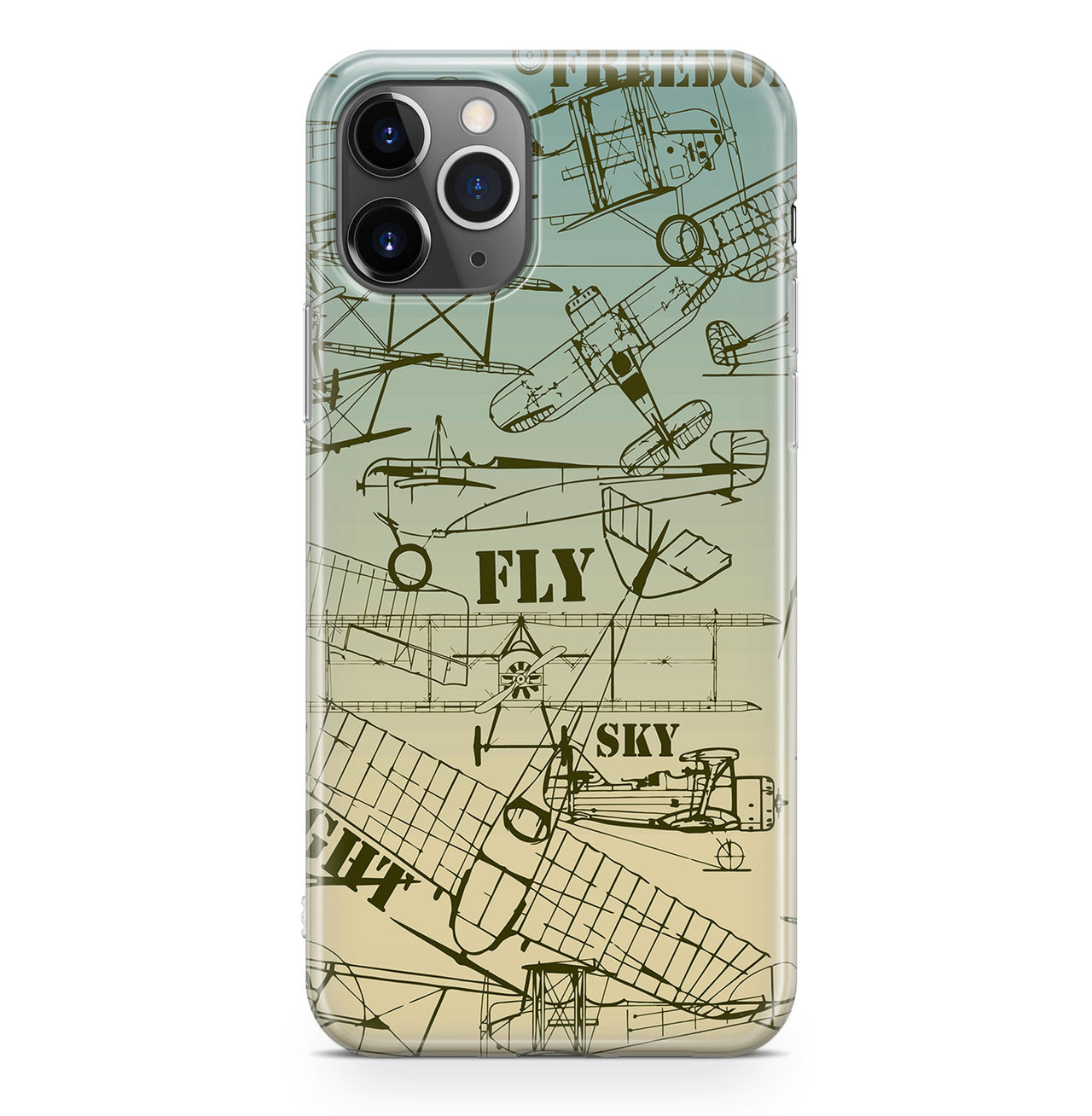 Retro Airplanes & Text Designed iPhone Cases