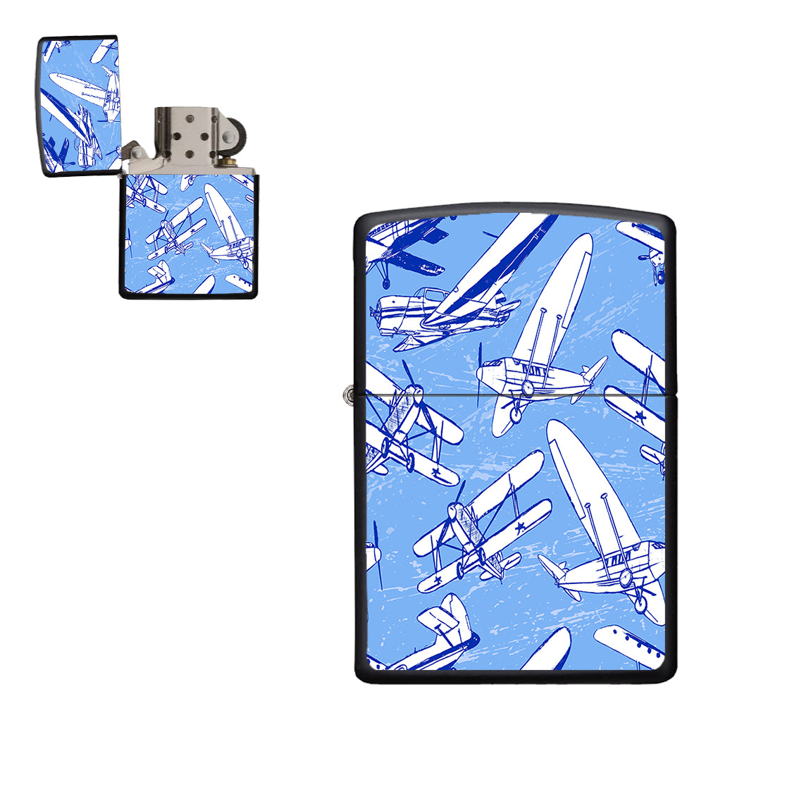 Retro & Vintage Airplanes Designed Metal Lighters